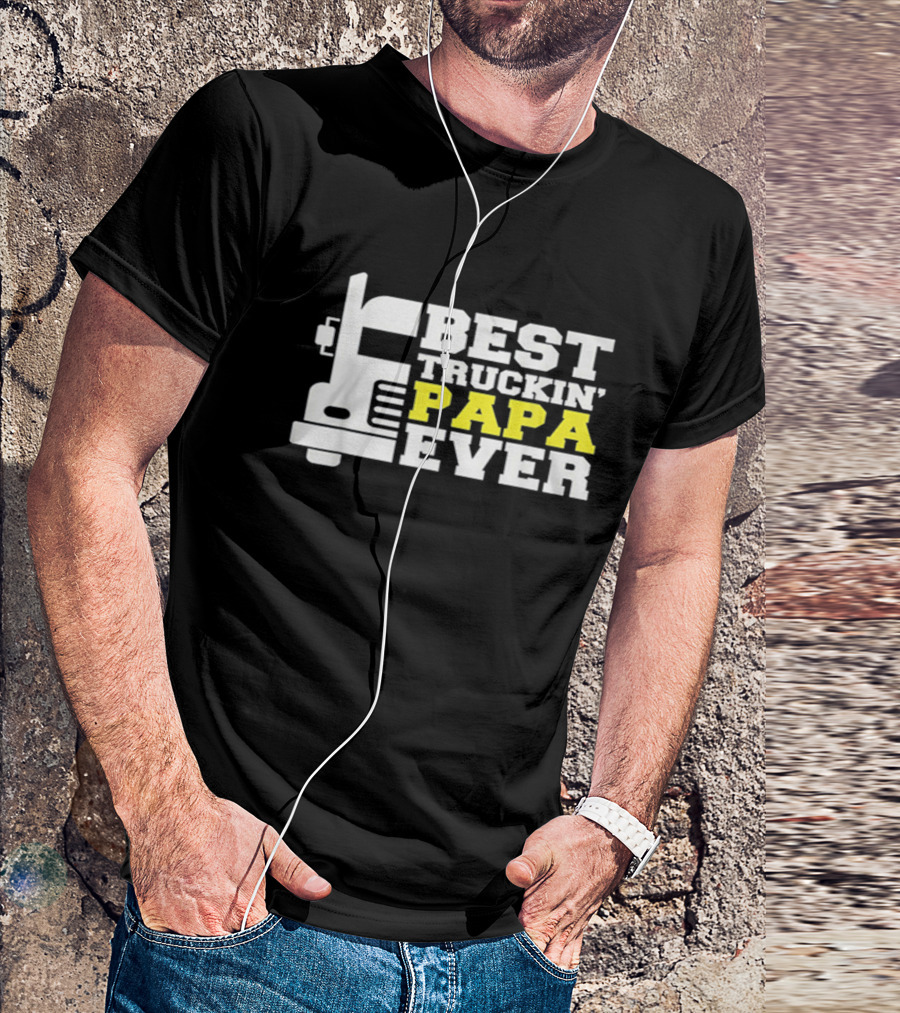 Best Truckin' Papa Ever Bold Truck T-Shirt