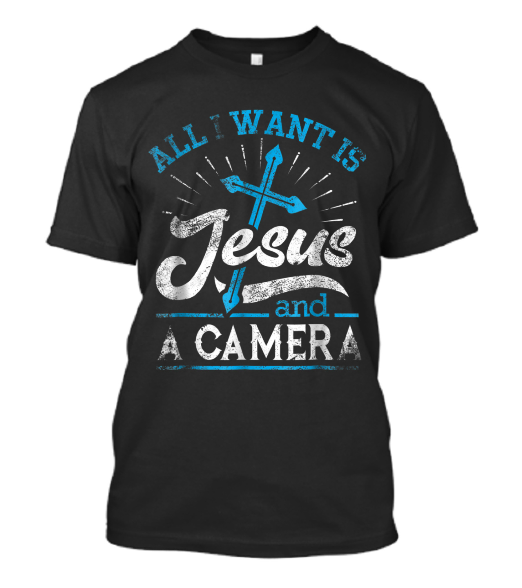 All I Want Is Jesus And A Camera Cross T-Shirt