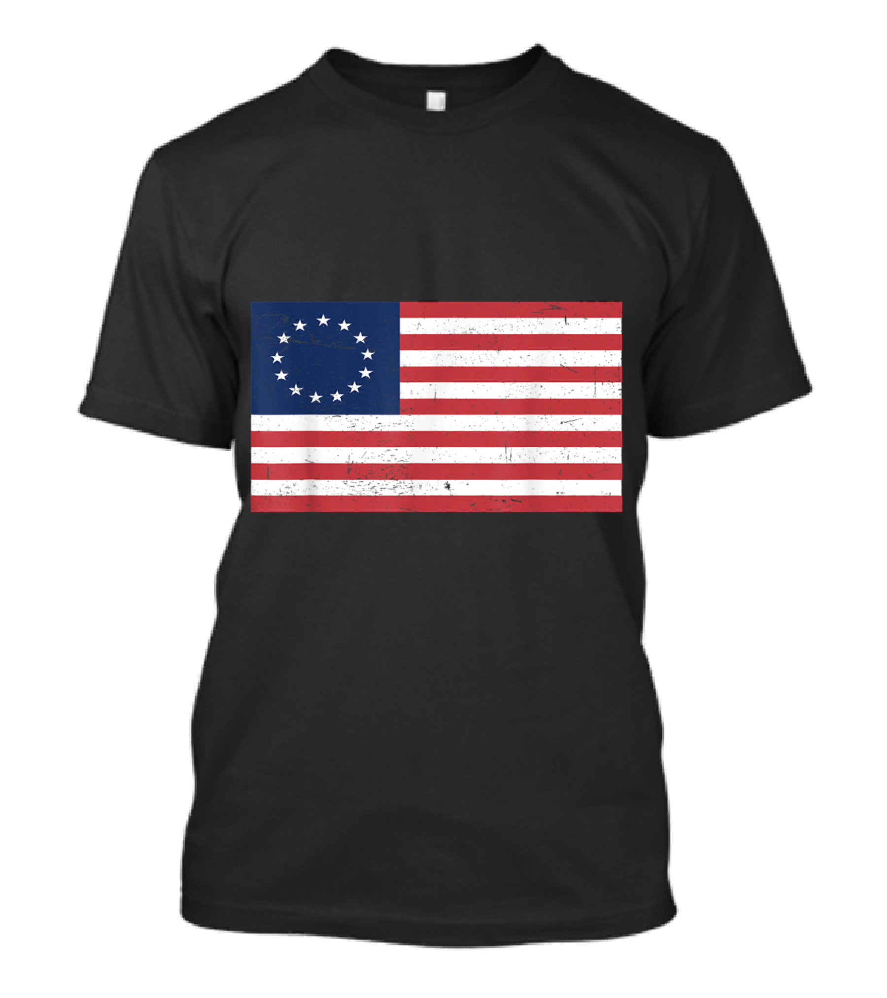 Betsy Ross 13 Stars Vintage American Flag T-Shirt