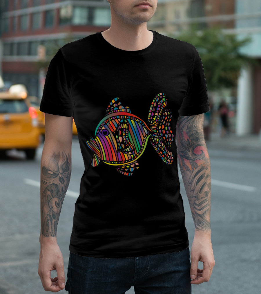 Multicolored Vibrant Magic Fish T-Shirt