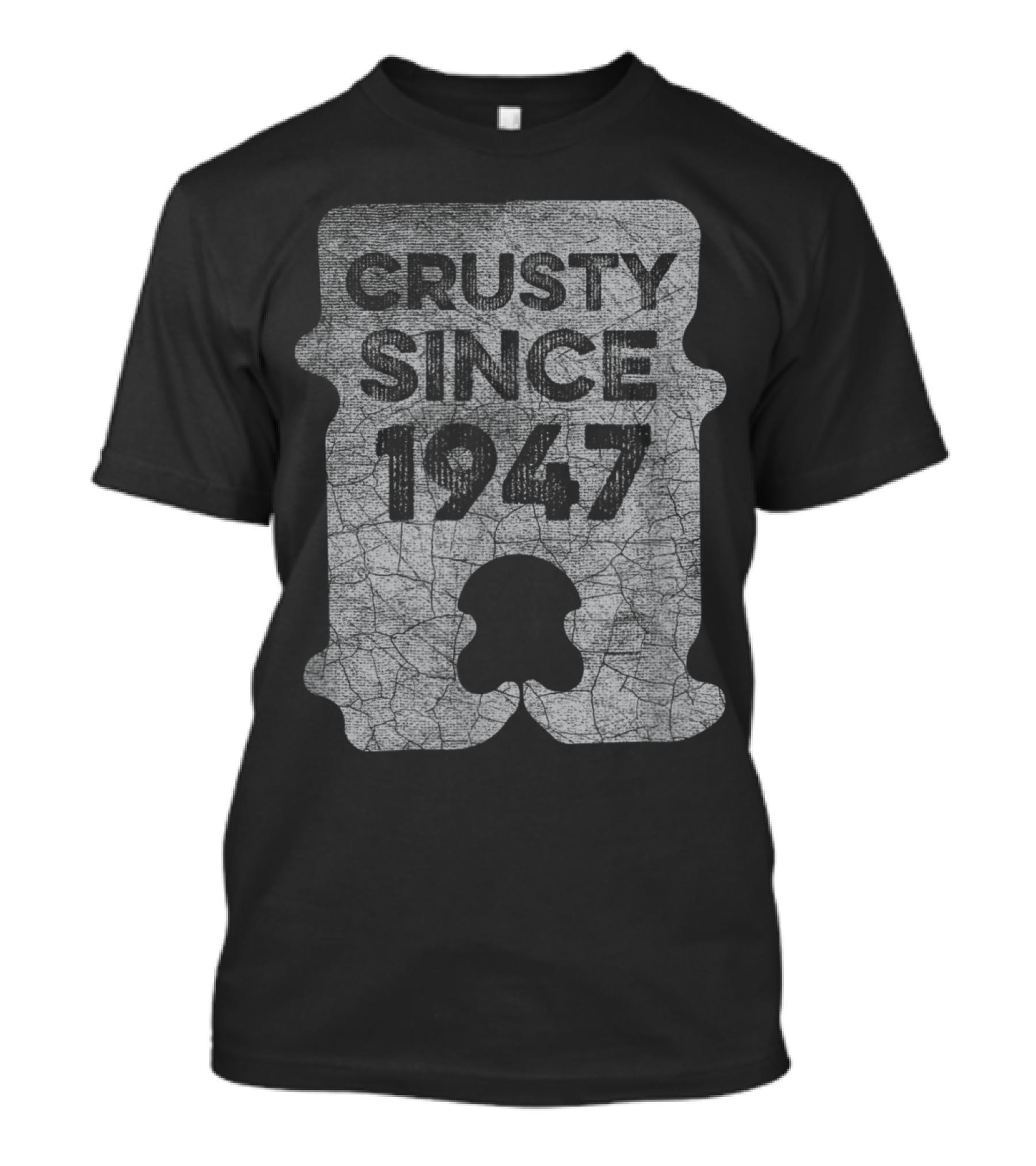 Crusty Since 1947 Bread Tag Vintage Style Aesthetic T-Shirt