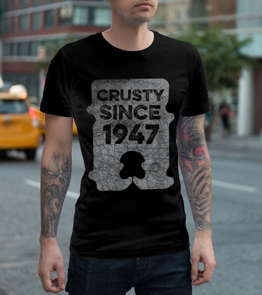 Crusty Since 1947 Bread Tag Vintage Style Aesthetic T-Shirt