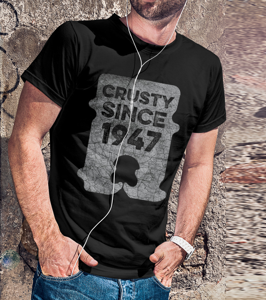 Crusty Since 1947 Bread Tag Vintage Style Aesthetic T-Shirt