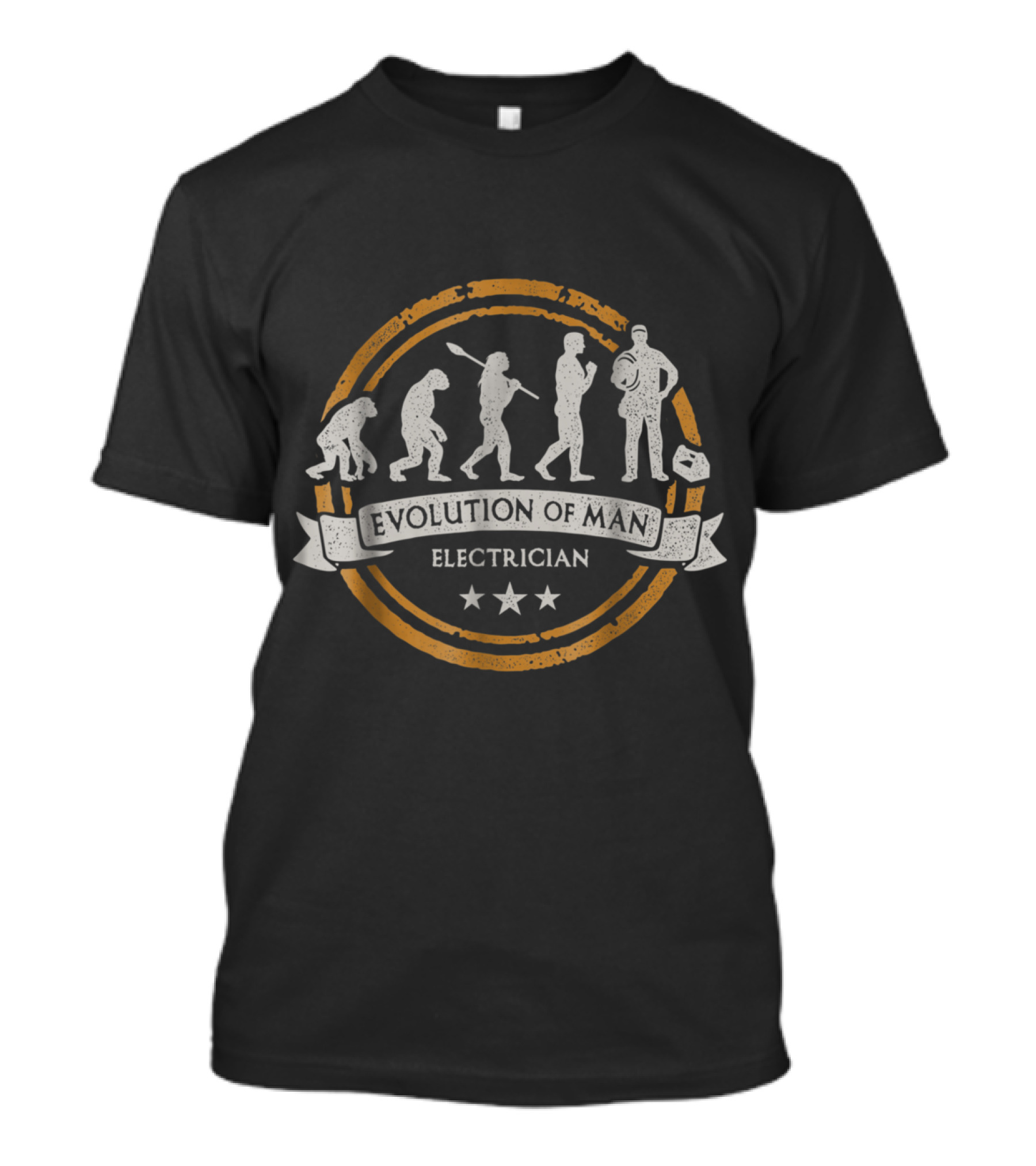 Evolution Of Man Electrician With Technical Humor Iconic T-Shirt