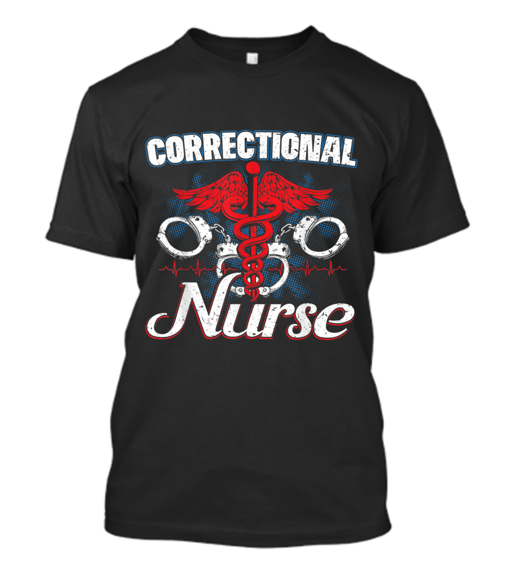 Correctional Nurse Caduceus Handcuffs T-Shirt