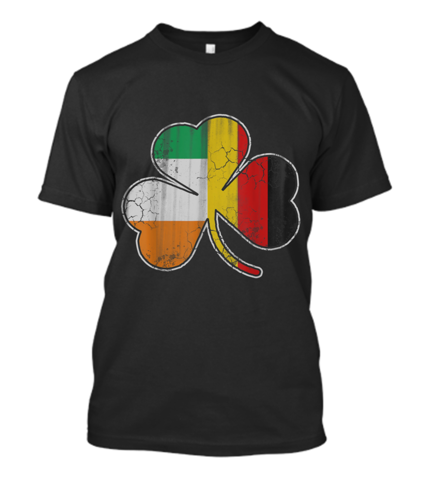 Irish German Flag Clover Shamrock Heritage T-Shirt