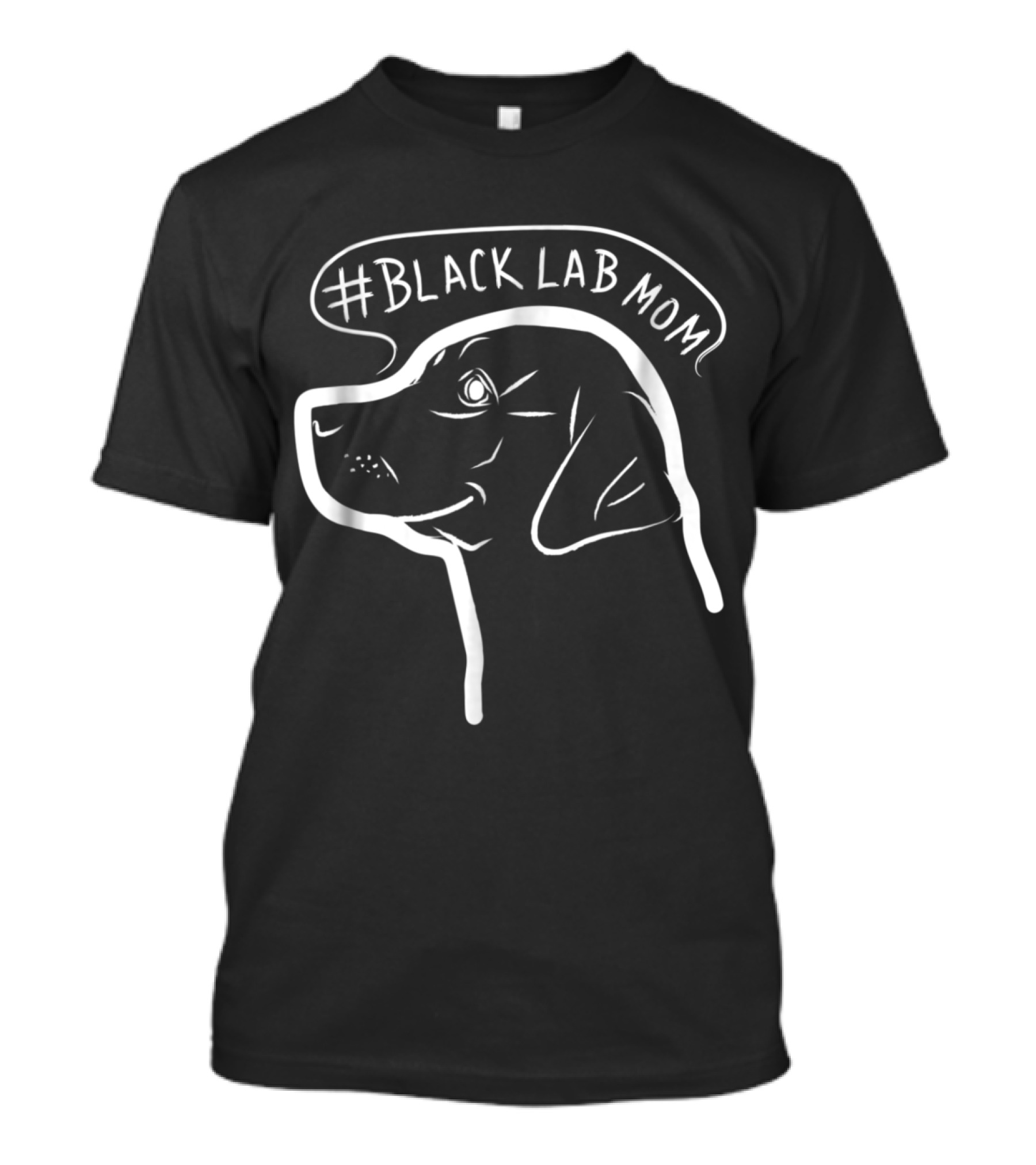 Black Lab Mom Labrador Dog Profile T-Shirt