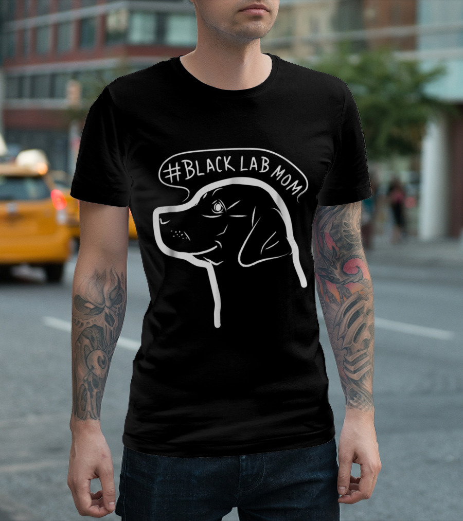 Black Lab Mom Labrador Dog Profile T-Shirt