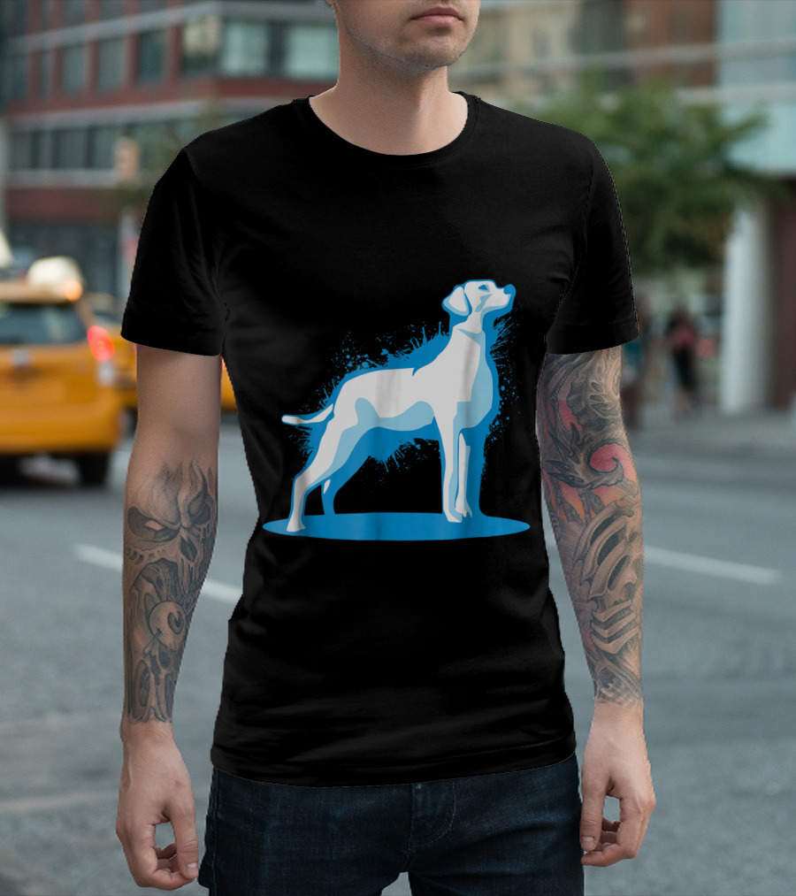 Blue Labrador Art Labrador Retrieve Dog T-Shirt