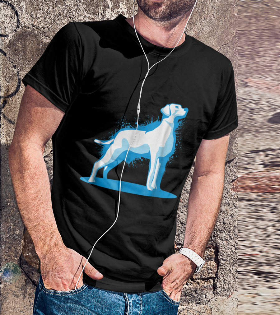 Blue Labrador Art Labrador Retrieve Dog T-Shirt