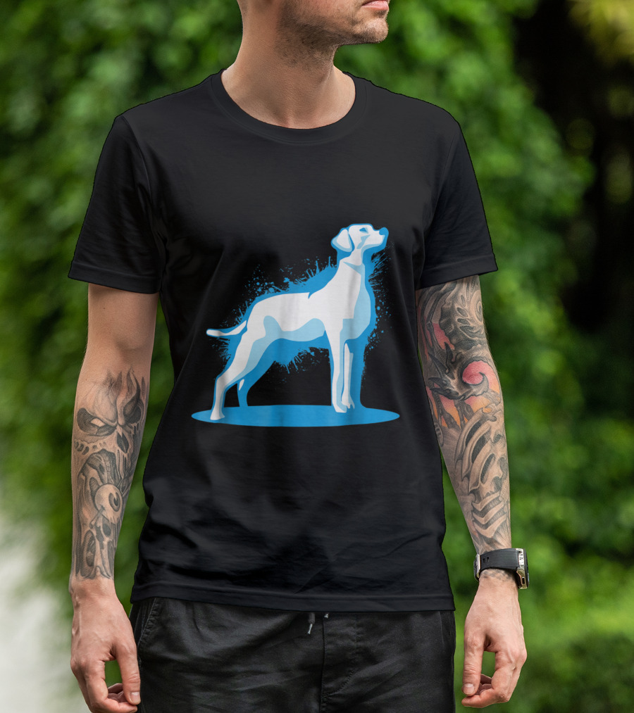 Blue Labrador Art Labrador Retrieve Dog T-Shirt