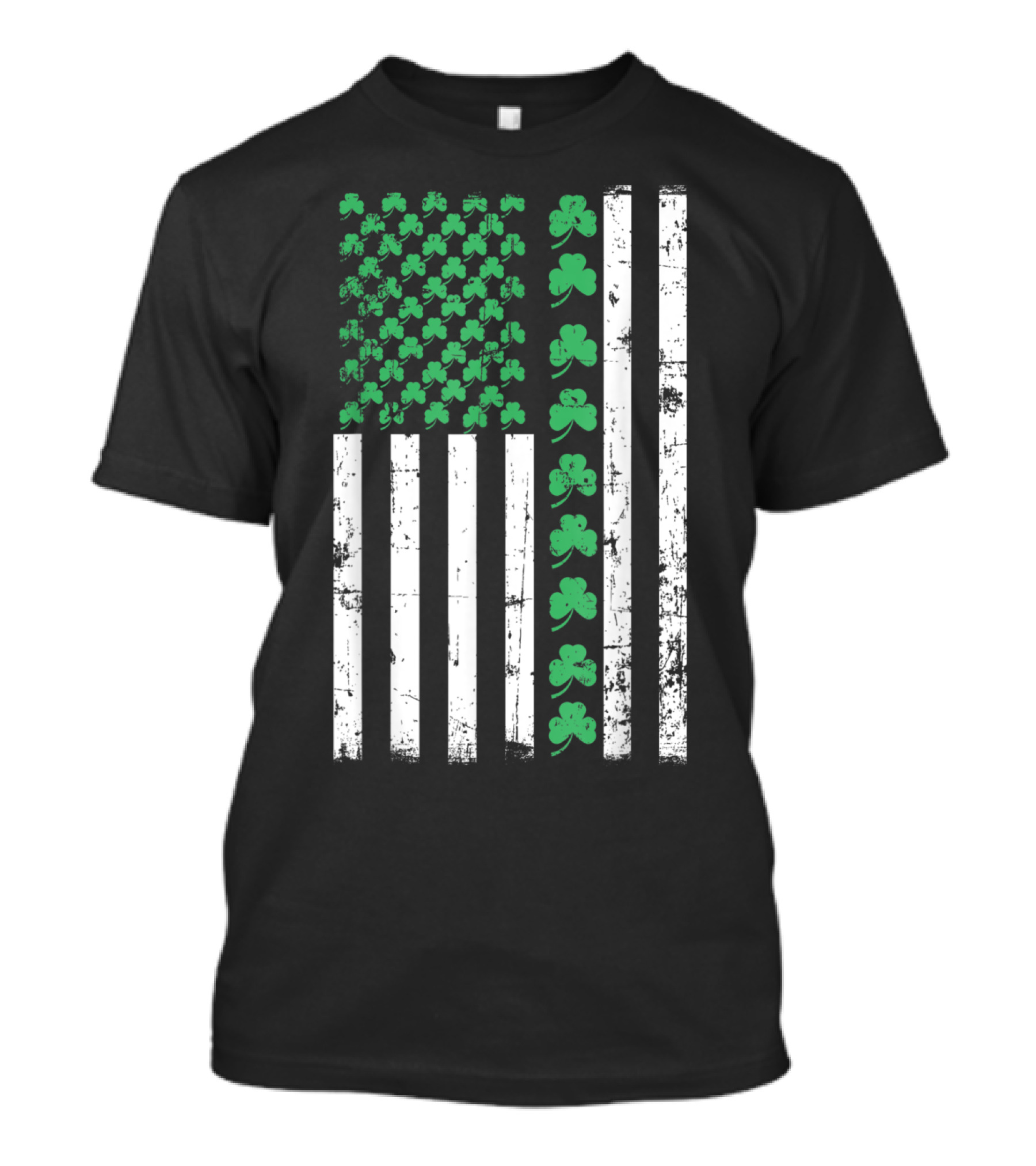 American Flag St Patricks Day Vintage Shamrock T-Shirt