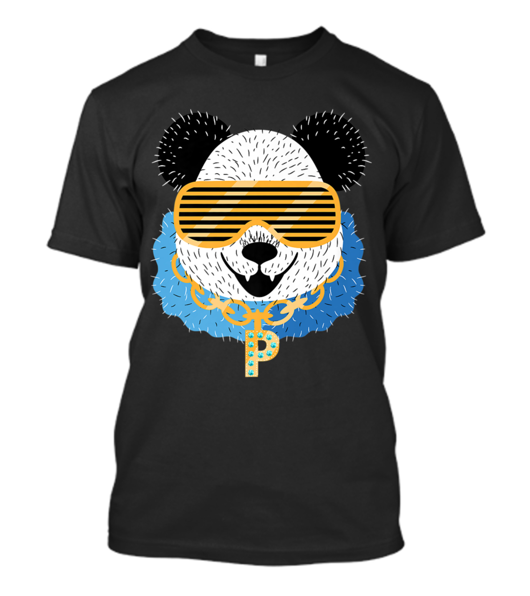 Gangster Panda With Gold Chain And Cool Shades T-Shirt
