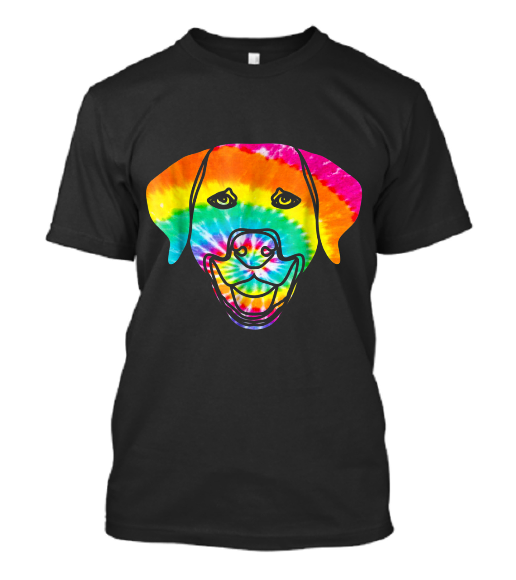 Golden Retriever Tie-Dye Rainbow Trippy Hippie T-Shirt