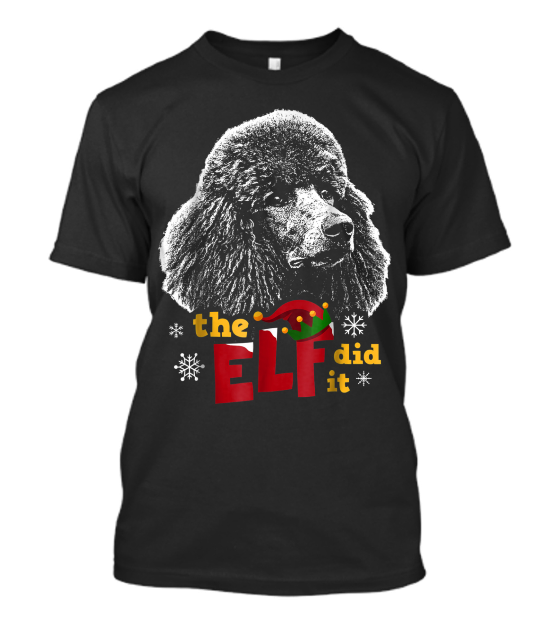 The Elf Did It Poodle Holiday Humor T-Shirt