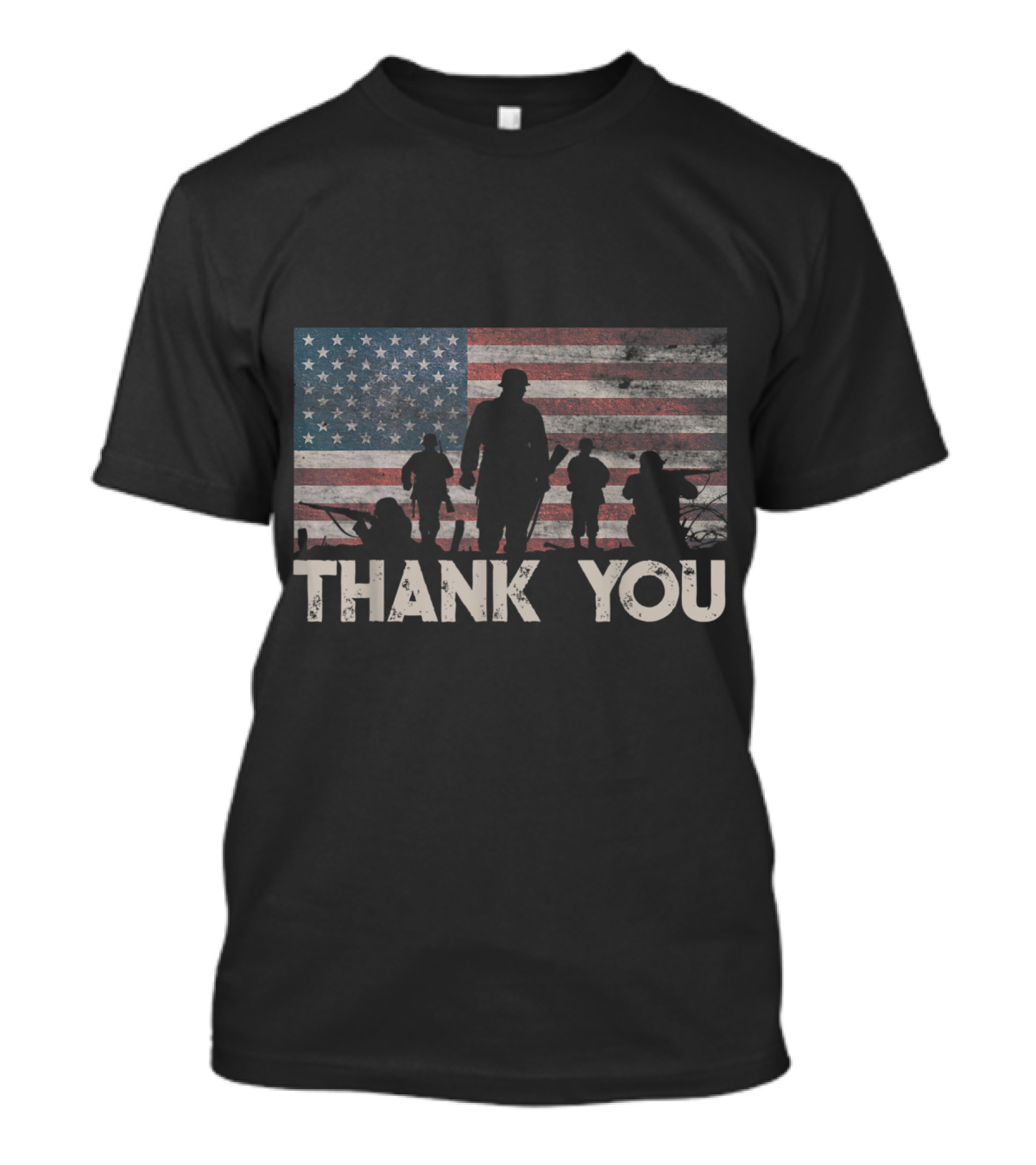 American Flag Thank You Military Appreciation T-Shirt