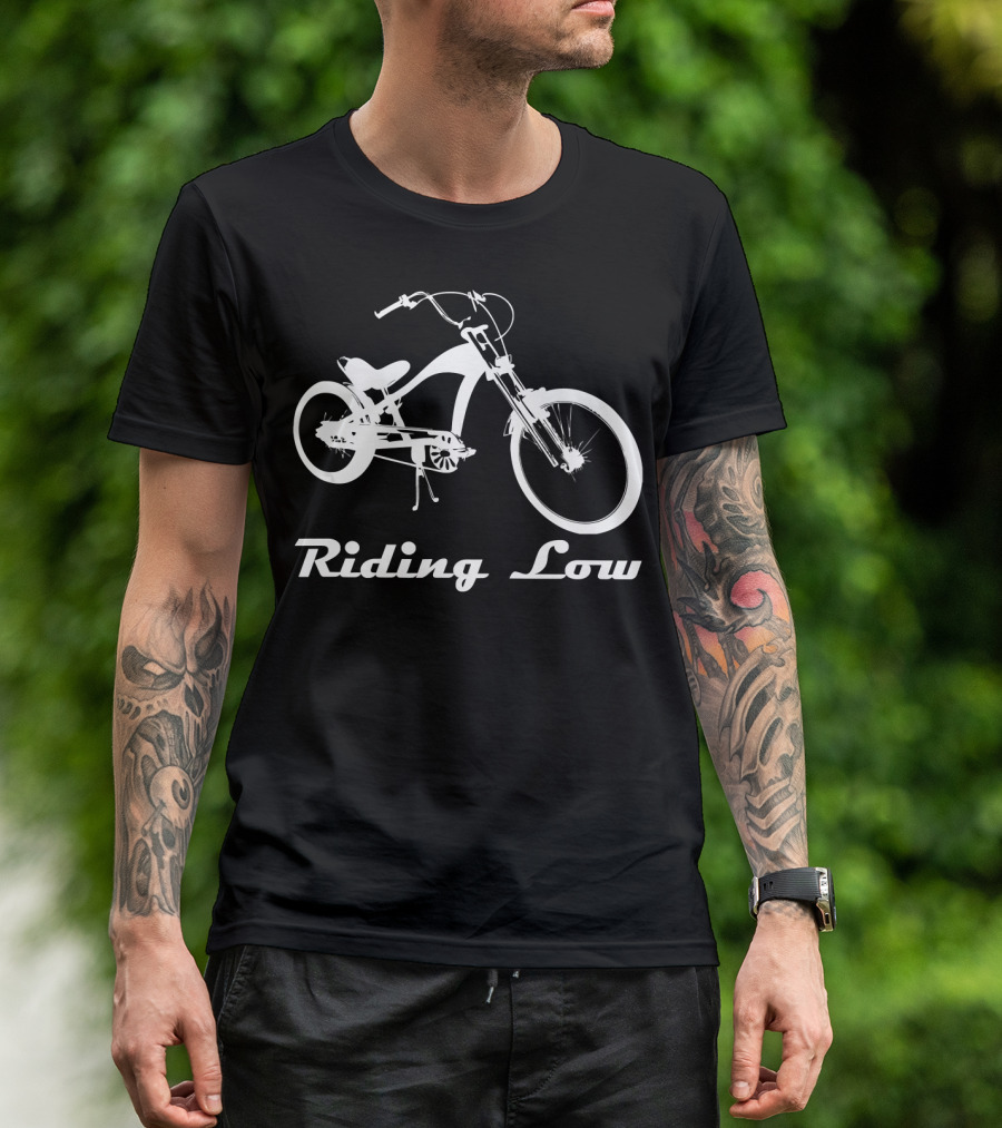 Riding Low Lowrider Bike High Riser Bicycle T-Shirt