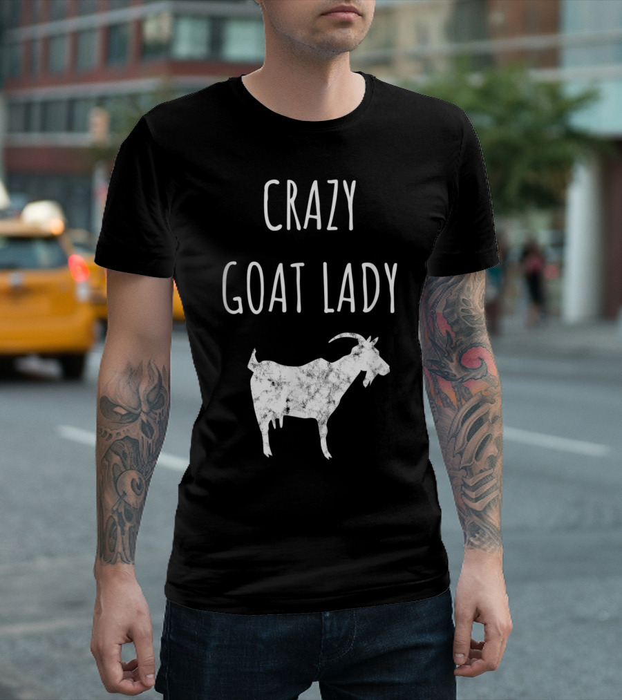 Crazy Goat Lady Yoga Farm Farming Enthusiast T-Shirt