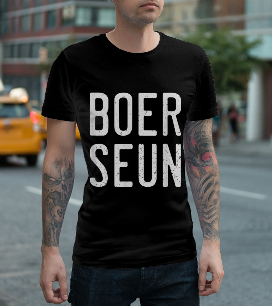 Boer Seun South Africa Funny Farmer Heritage T-Shirt