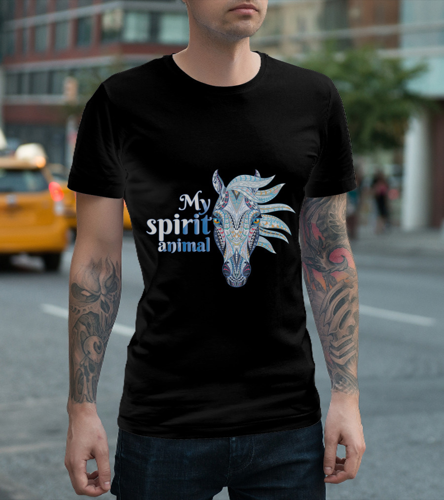My Spirit Animal Boho Style Horse Head T-Shirt