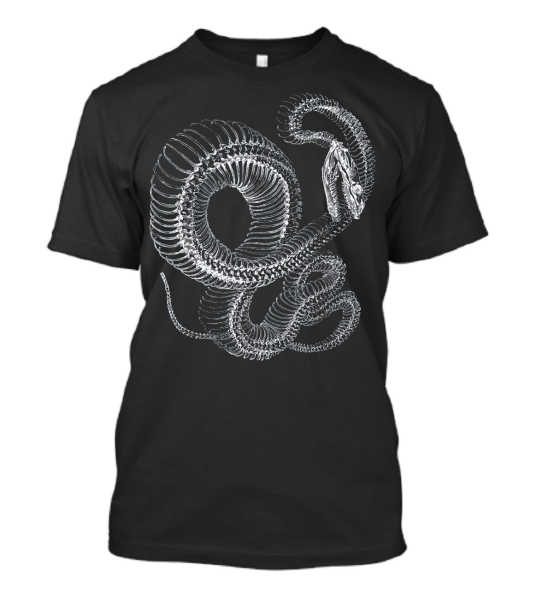 Snake Skeleton Spiral Reptile Anatomy T-Shirt
