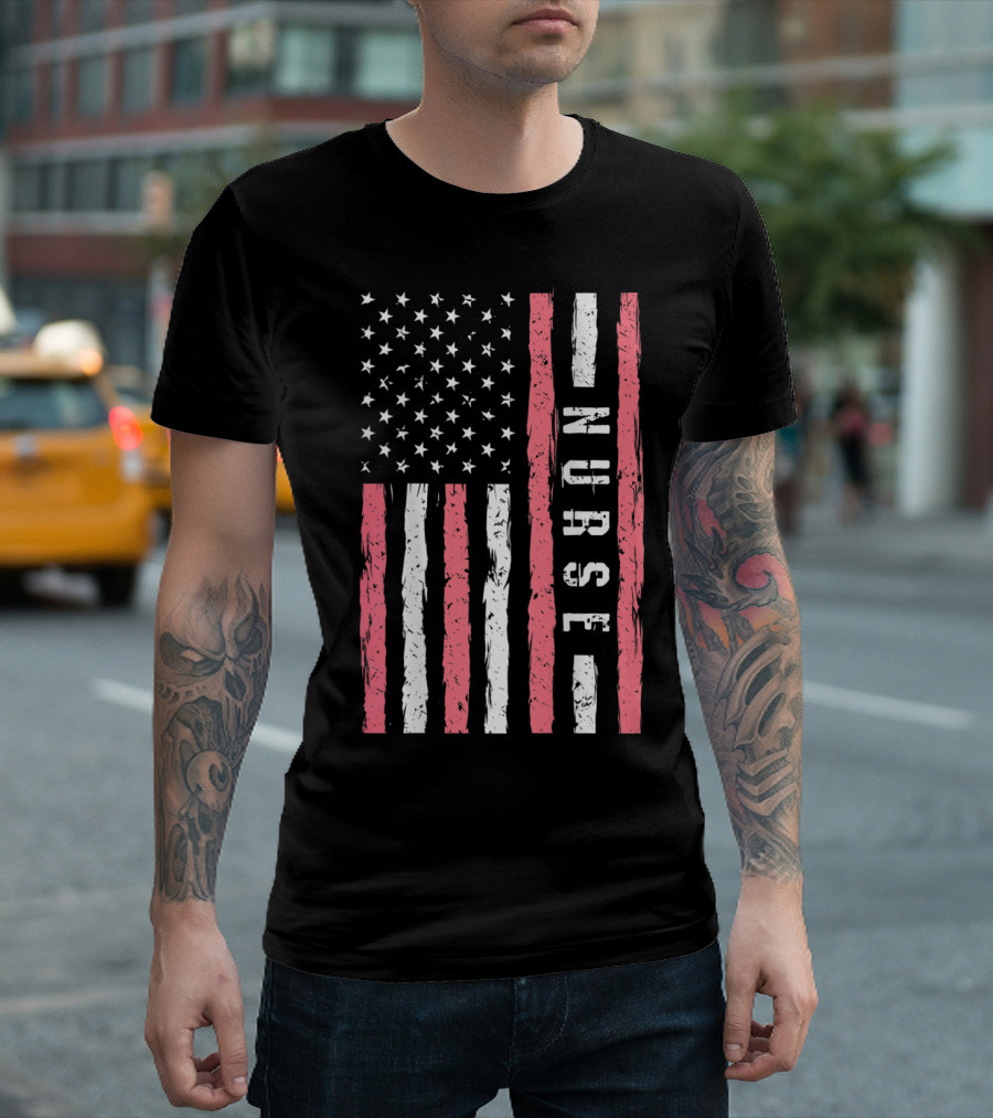 American Flag Vintage Nurse Quote T-Shirt