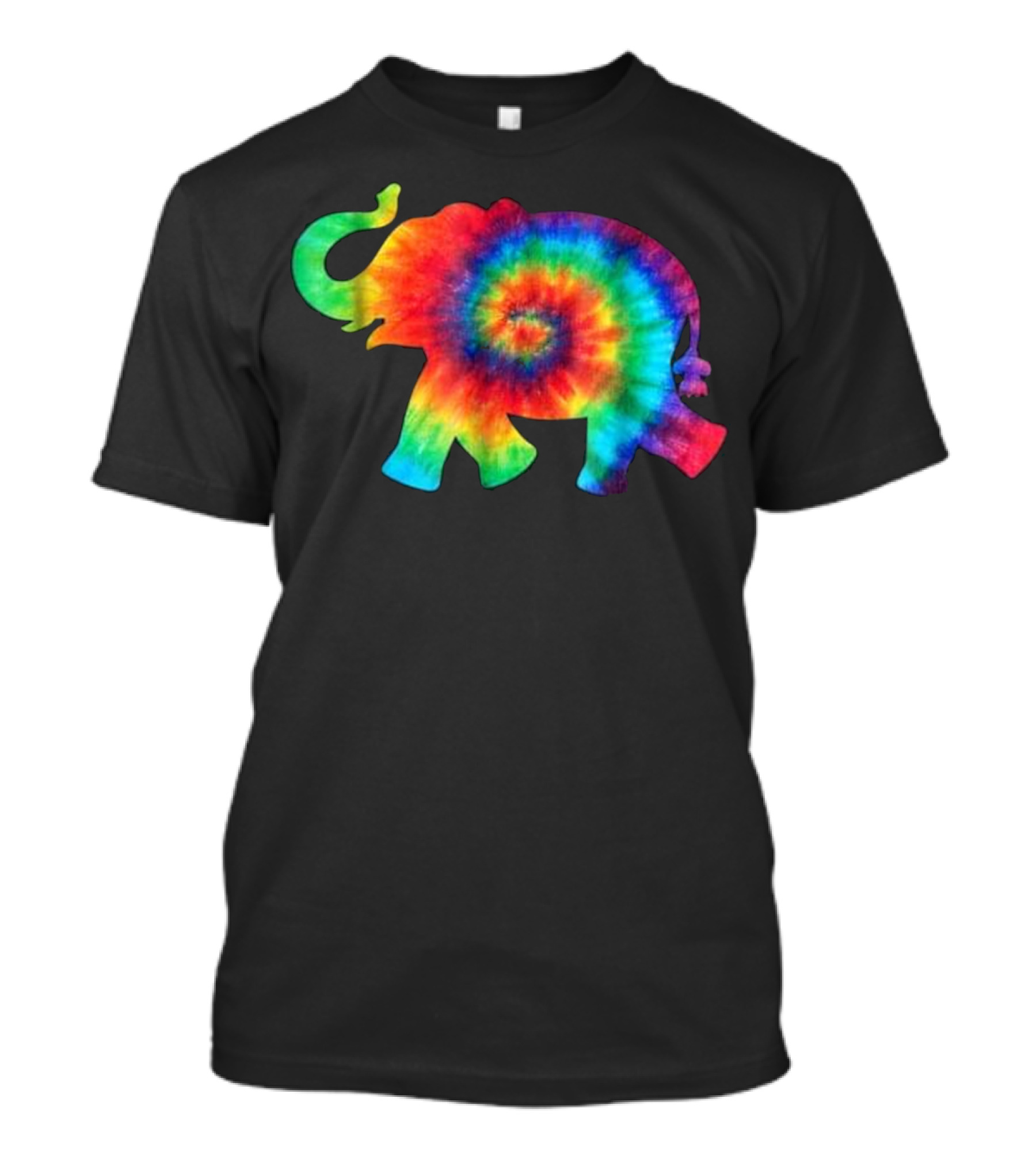 Tie Dye Elephant Rainbow Spiral Save The Animal T-Shirt
