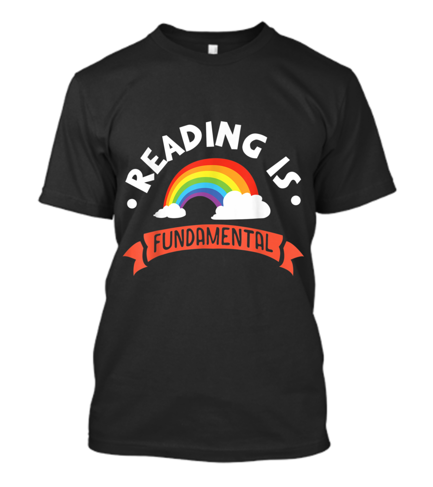 Reading Is Fundamental Rainbow Banner Book Lovers T-Shirt