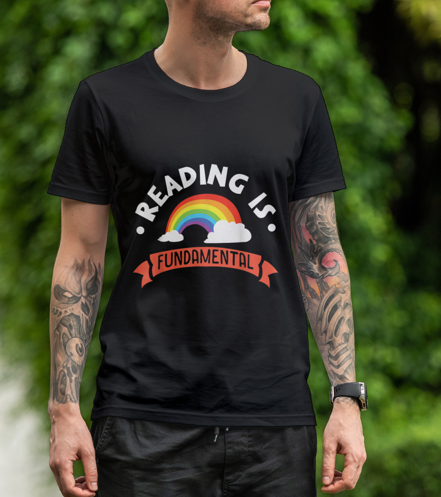 Reading Is Fundamental Rainbow Banner Book Lovers T-Shirt