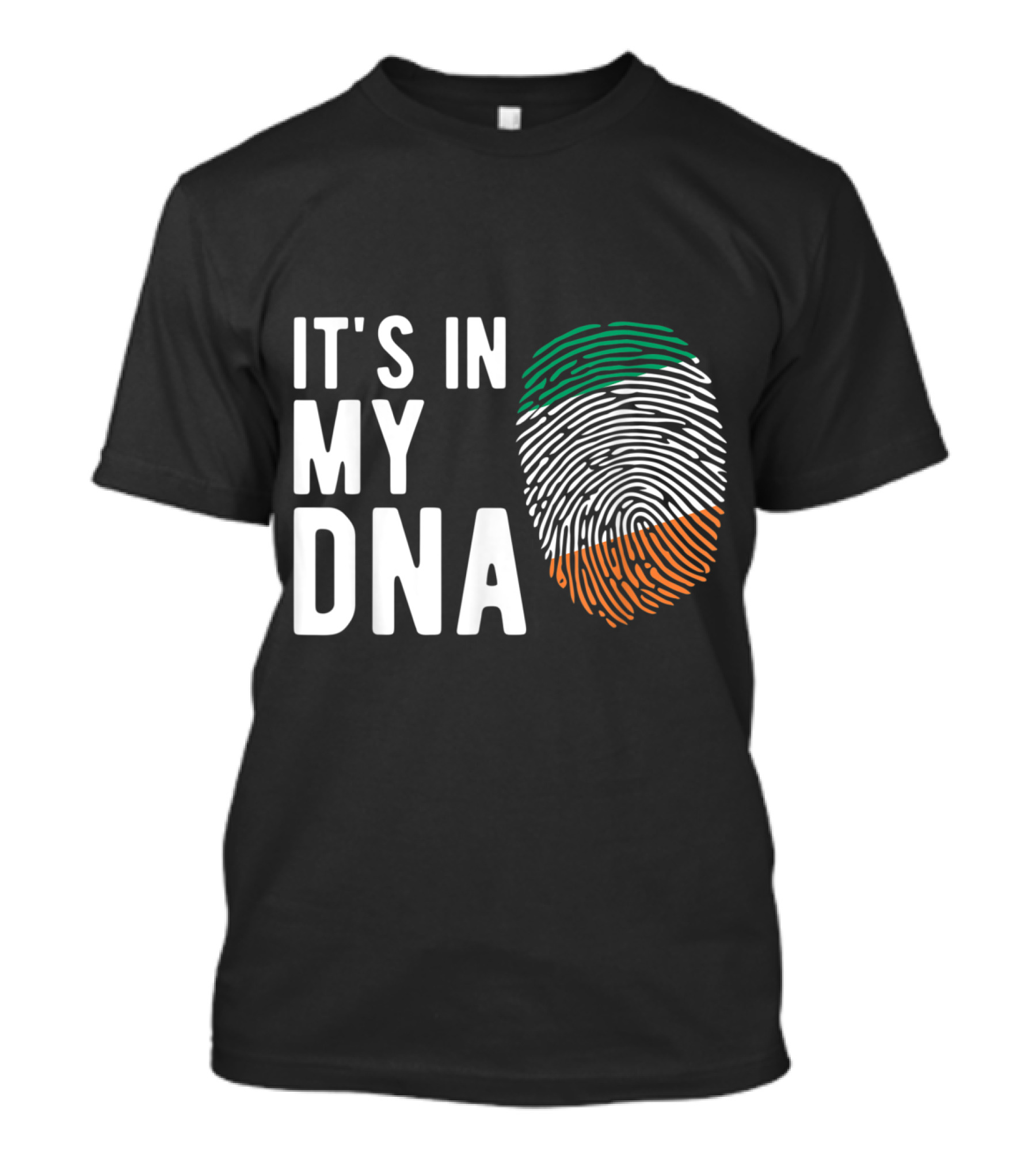 It's In My DNA Irish Flag Fingerprint T-Shirt