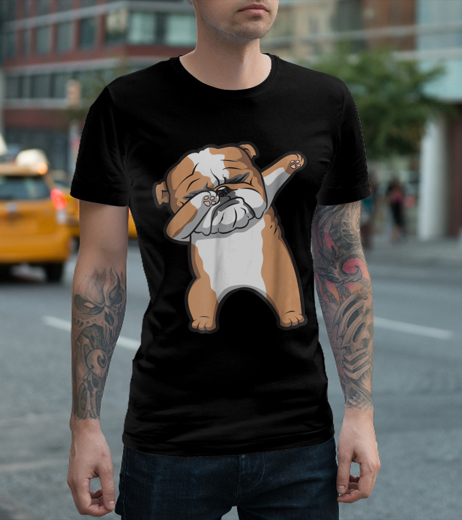 English Bulldog Adorable Dabbing Pose T-Shirt