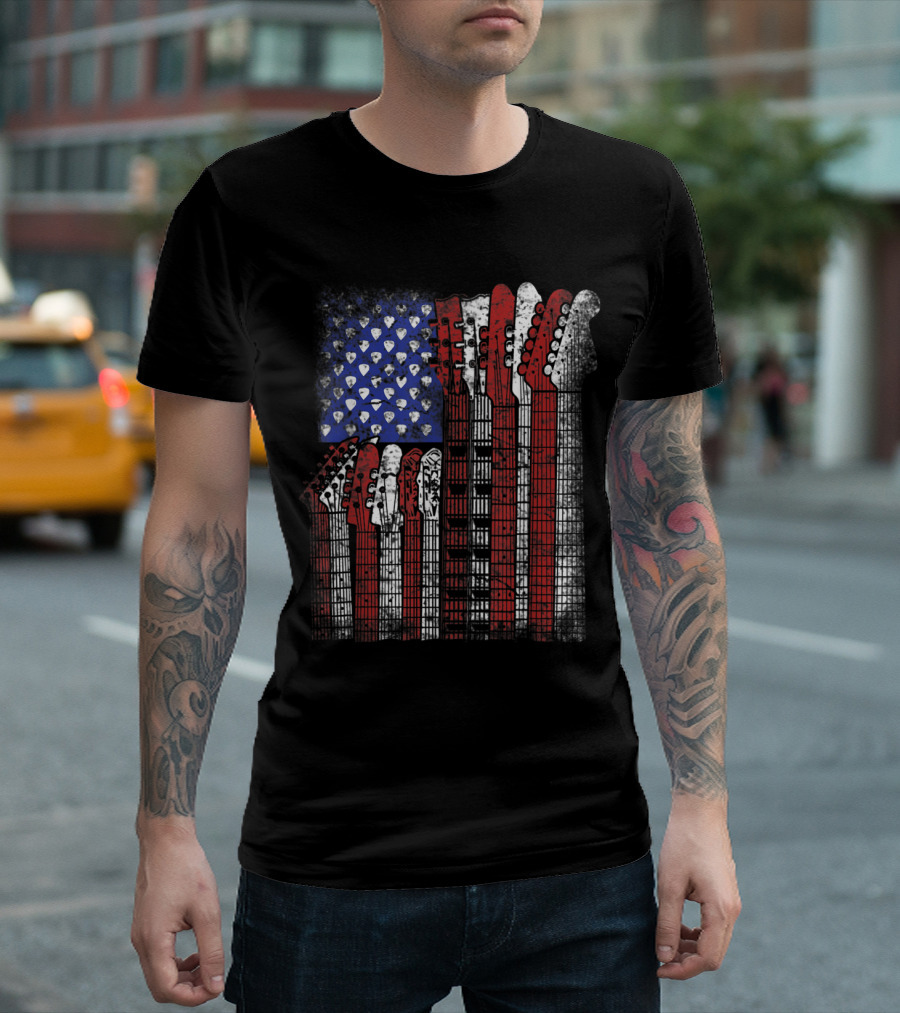 Jackson Taylor ESP Hero Guitars with American Flag T-Shirt