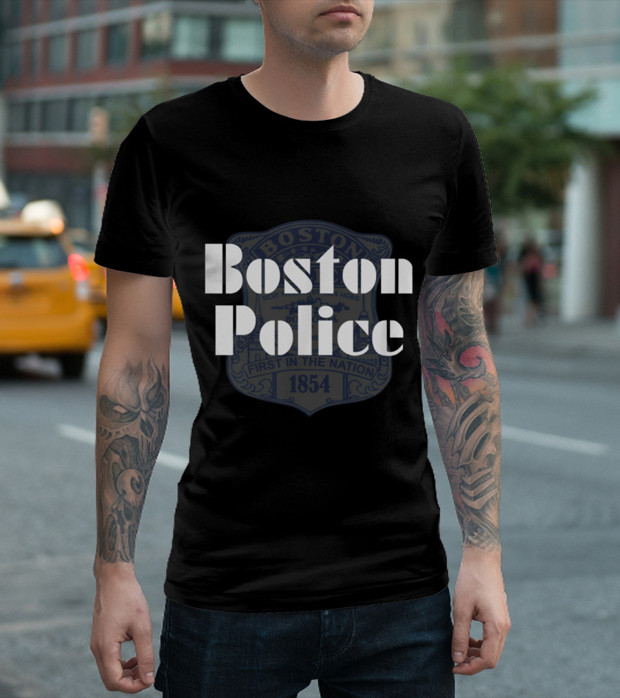 Boston Police 1854 First in the Nation Vintage BPD T-Shirt