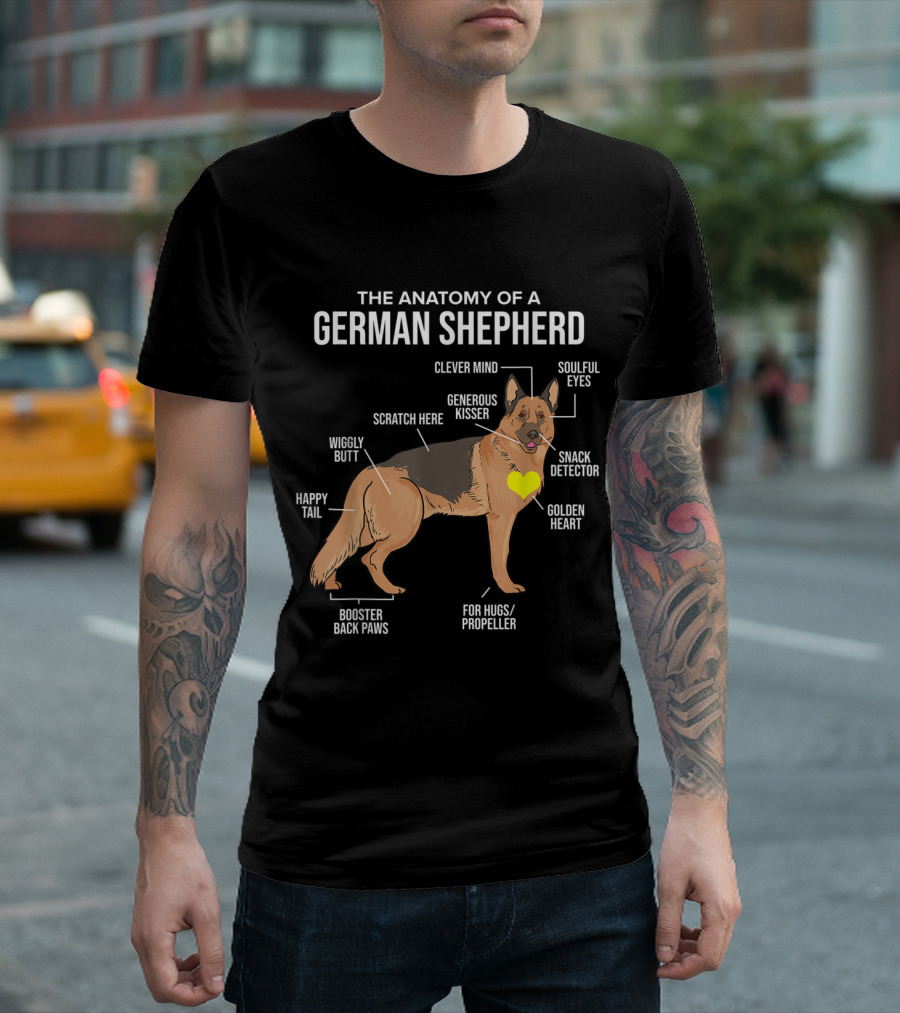 Anatomy of a German Shepherd: Clever Mind, Soulful Eyes, Generous Kisser, Wiggly Butt, Golden Heart, Snack Detector, Happy Tail, Booster Back Paws, Fo