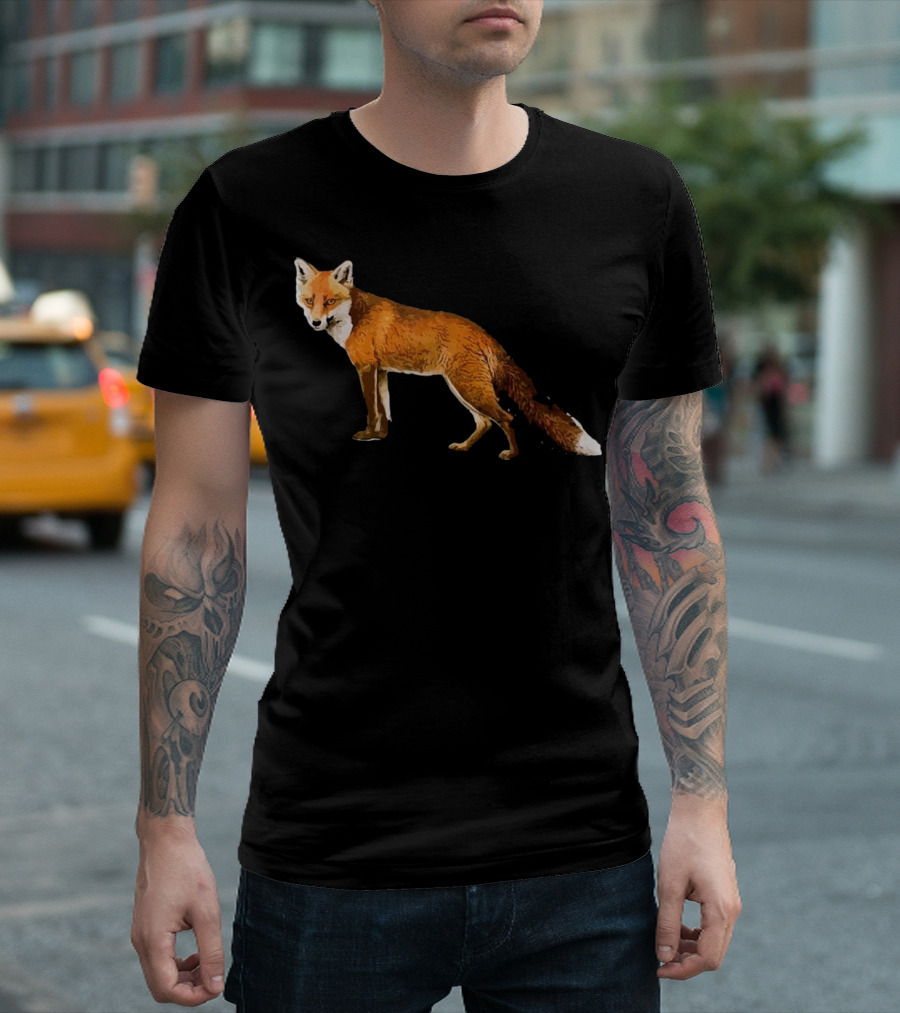 Wild Fantastic Fox Illustration Bold Red Fox T-Shirt