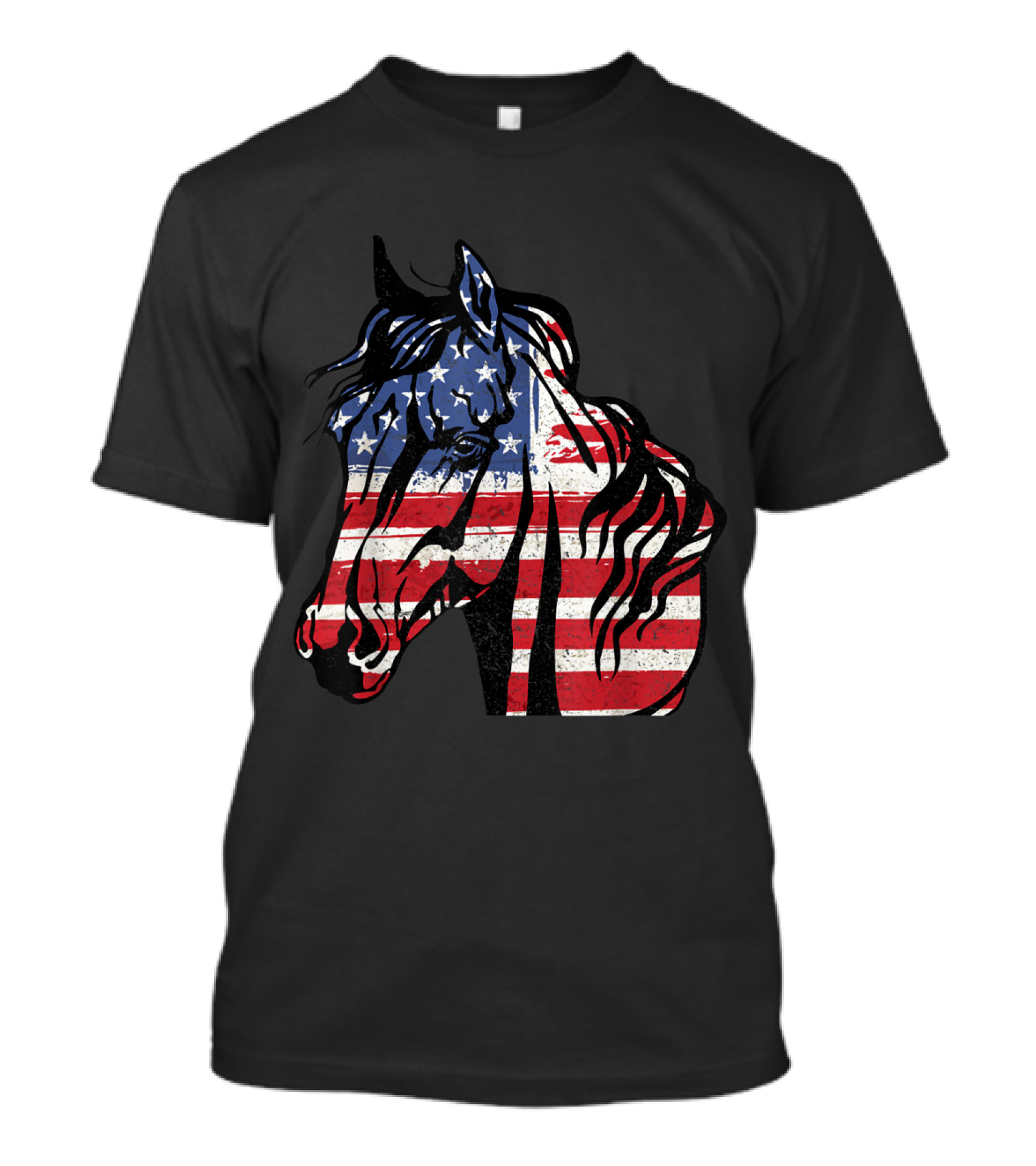 Patriotic Horse Grunge T-Shirt