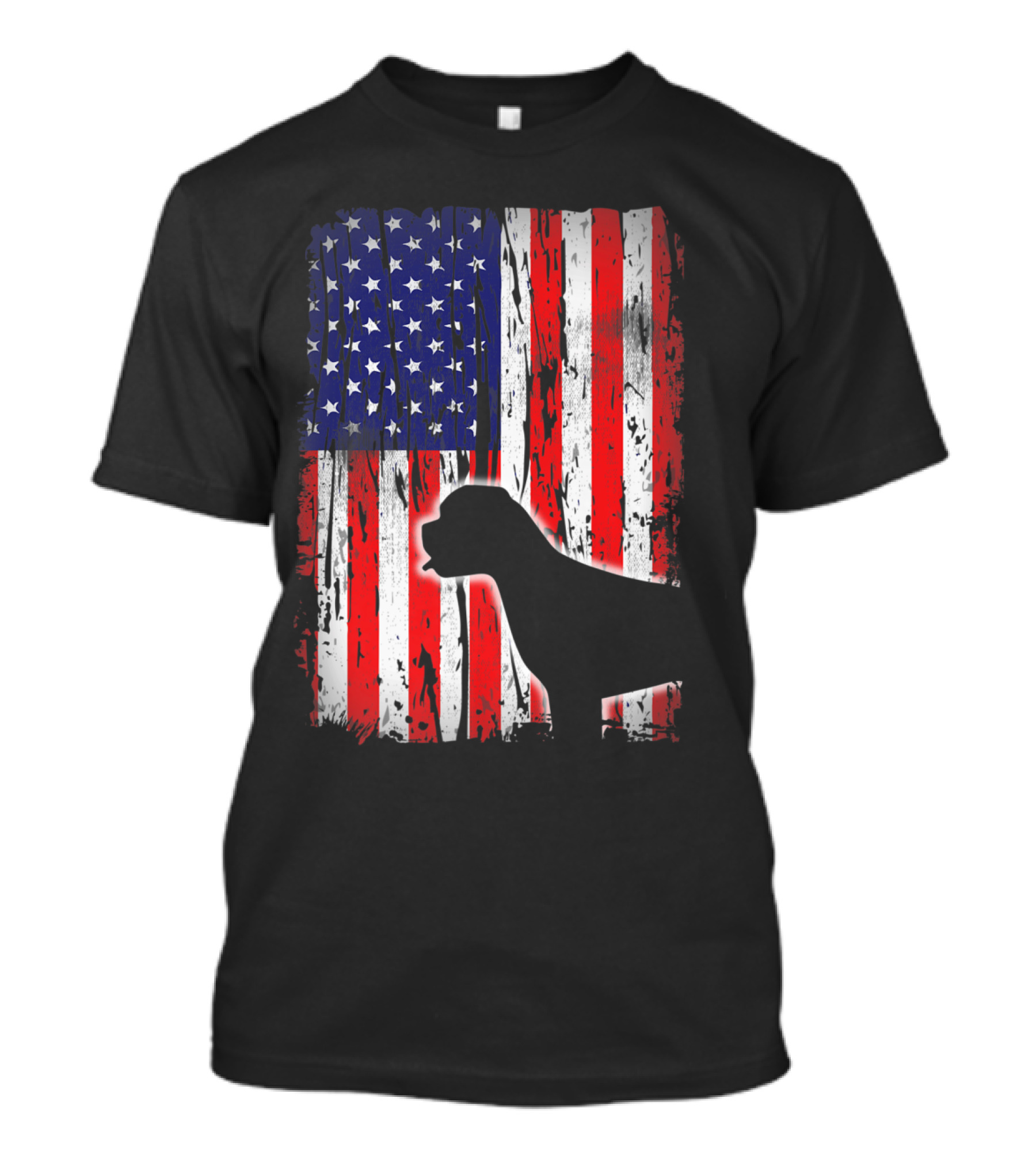 American Flag Boxer 4th Of July Patriotic T-Shirt