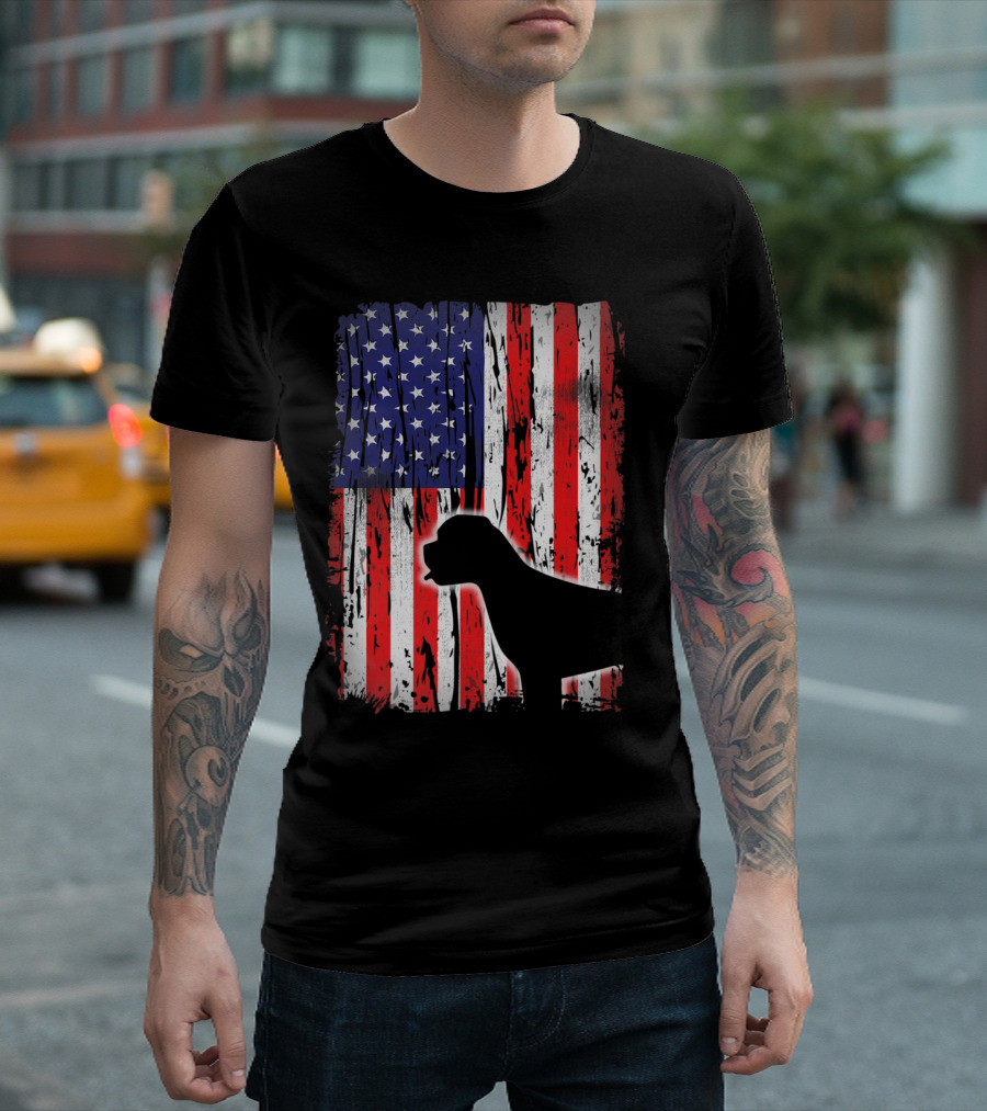 American Flag Boxer 4th Of July Patriotic T-Shirt