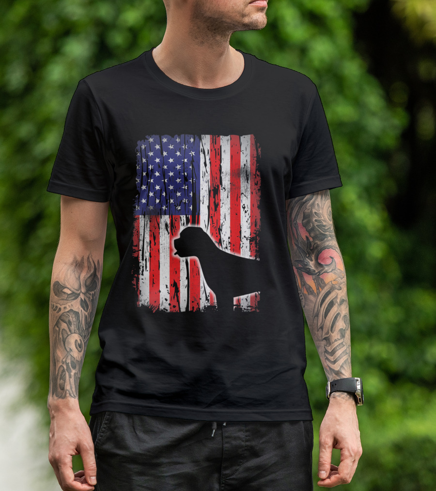 American Flag Boxer 4th Of July Patriotic T-Shirt