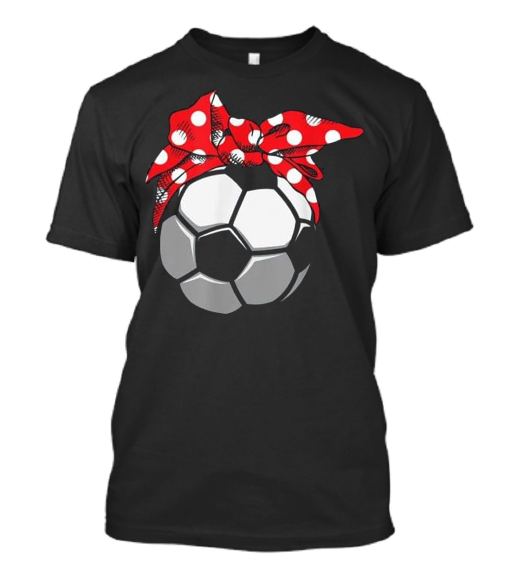 Soccer Mom Ball With Red Polka Dot Bandana T-Shirt