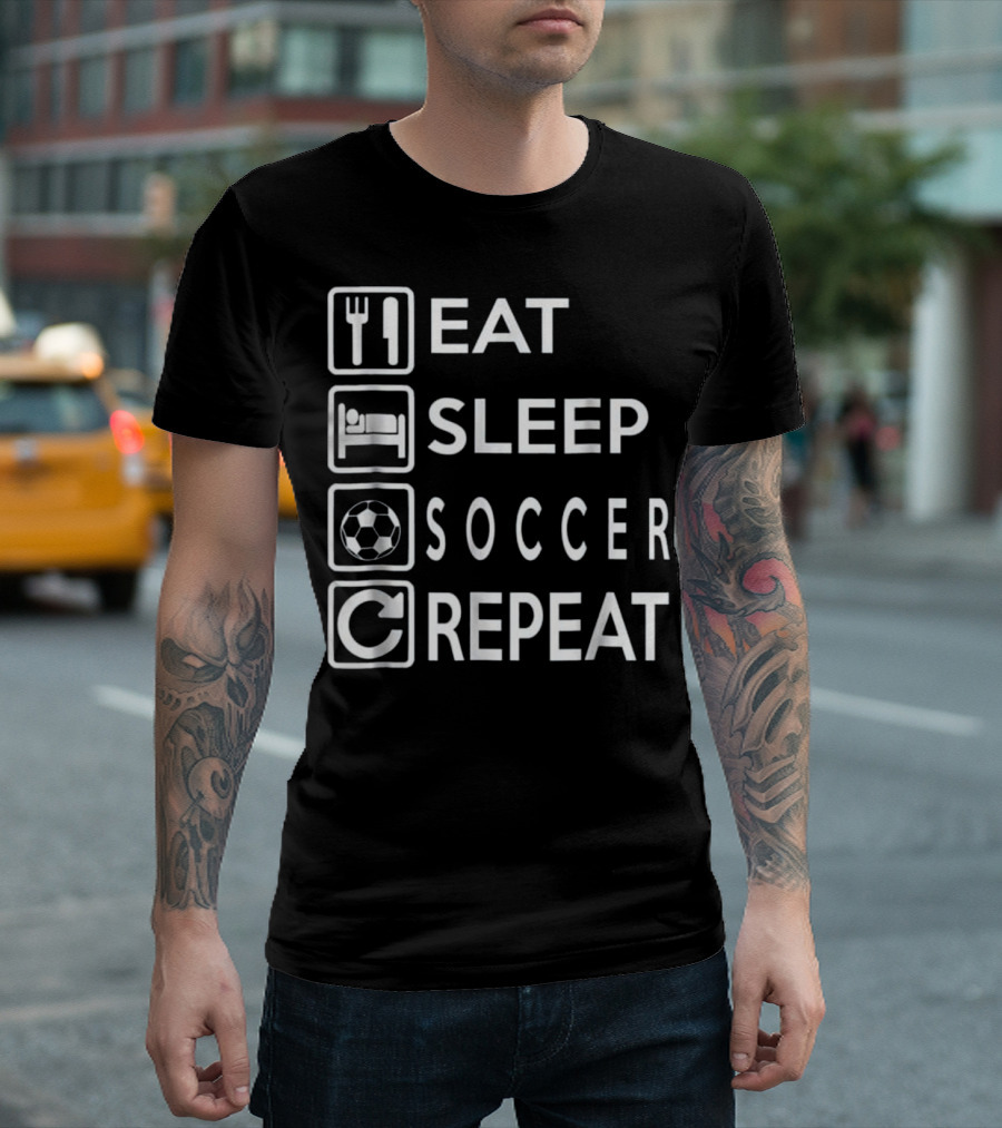 Eat Sleep Soccer Repeat T-Shirt