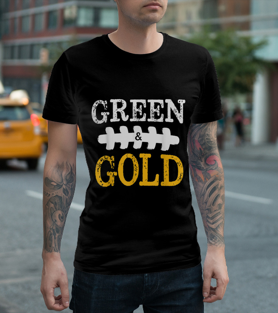 Green and Gold Green Bay Football Fan T-Shirt