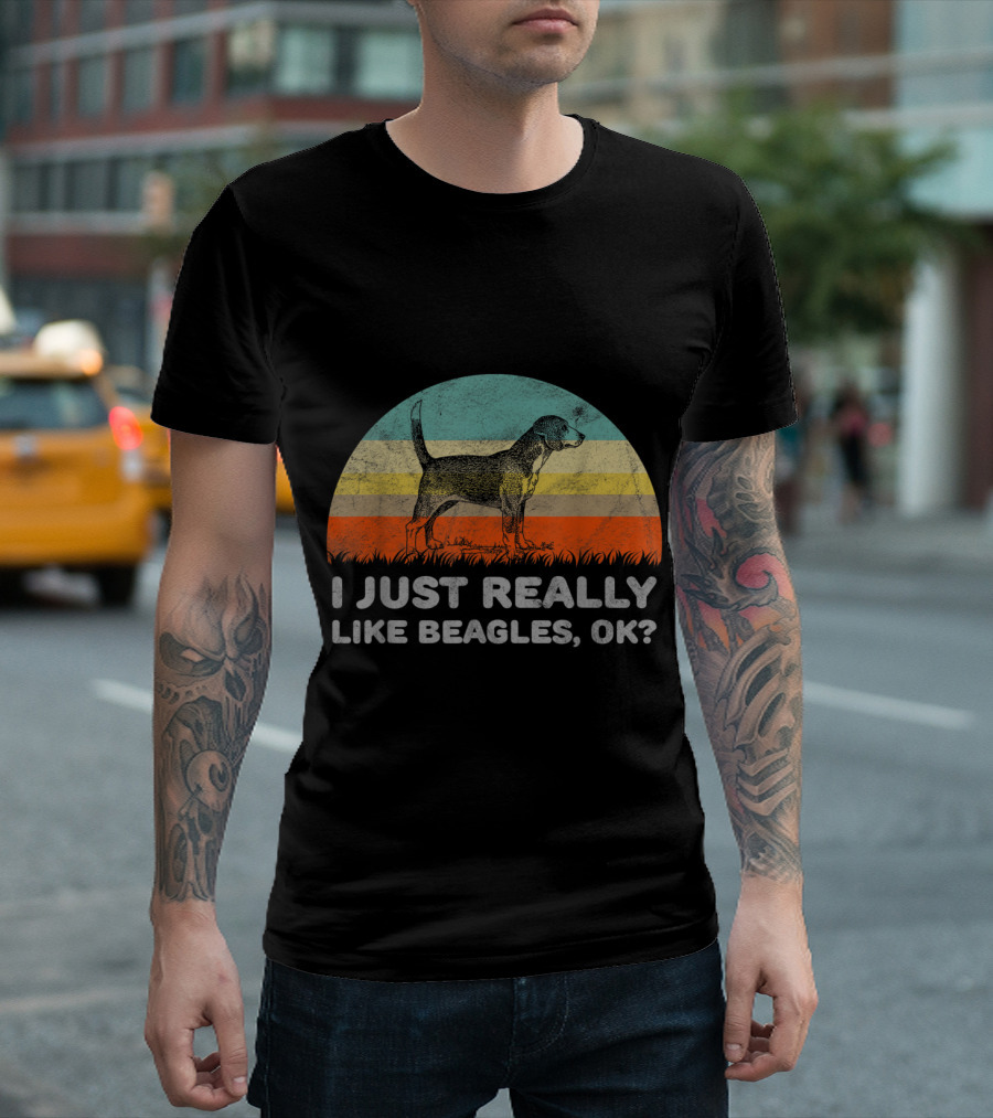 I Just Really Like Beagles OK Vintage T-Shirt