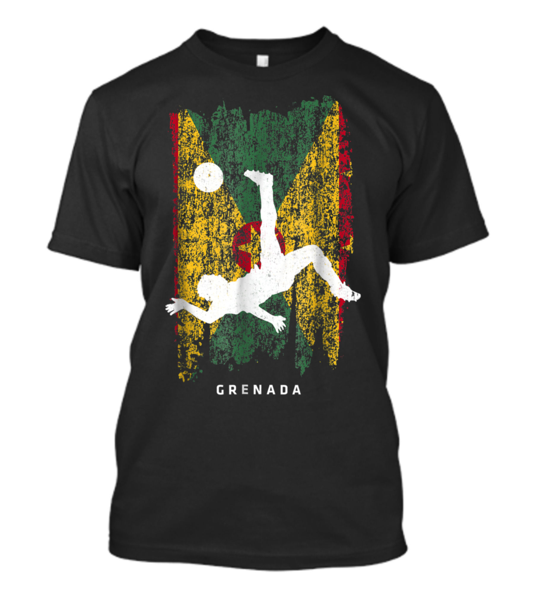 Grenada Flag Soccer Player Action T-Shirt