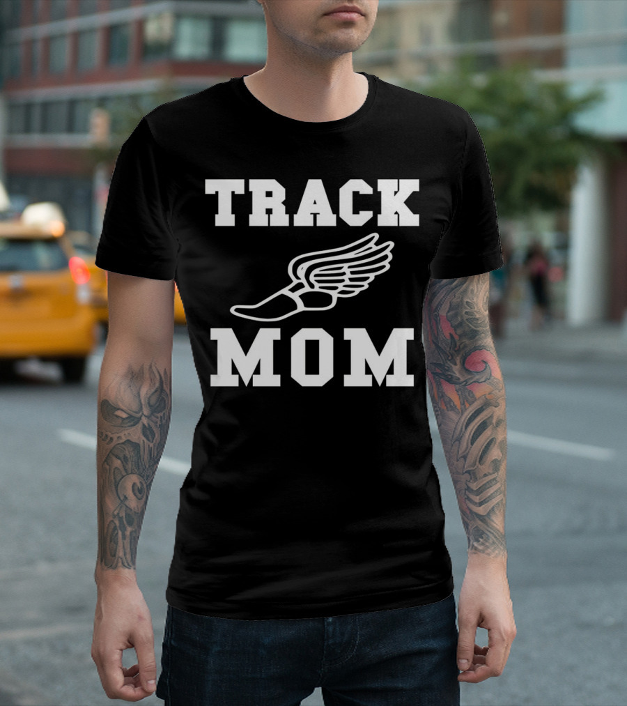 Track Mom Classic Team Winged Shoe T-Shirt