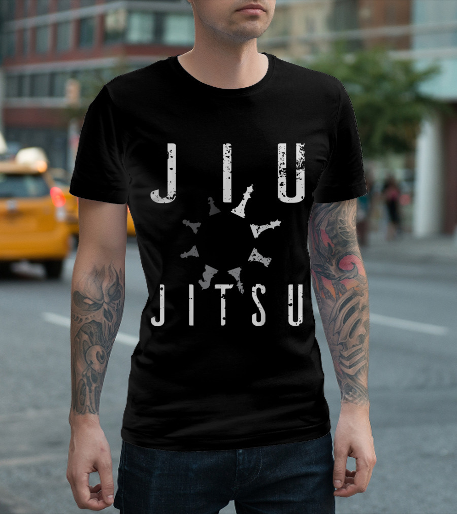 Jiu Jitsu Chess Pieces Circle Strategy T-Shirt