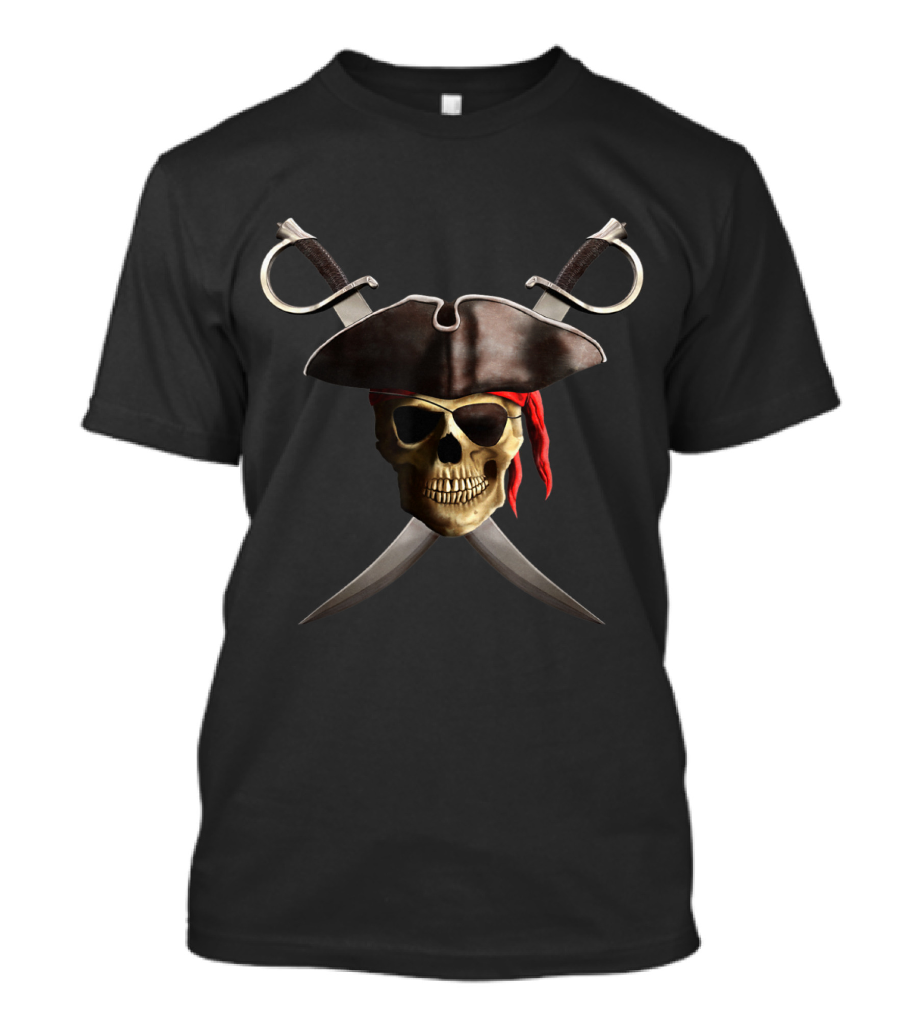 Jolly Roger Pirate Skull And Crossed Swords Iconic T-Shirt