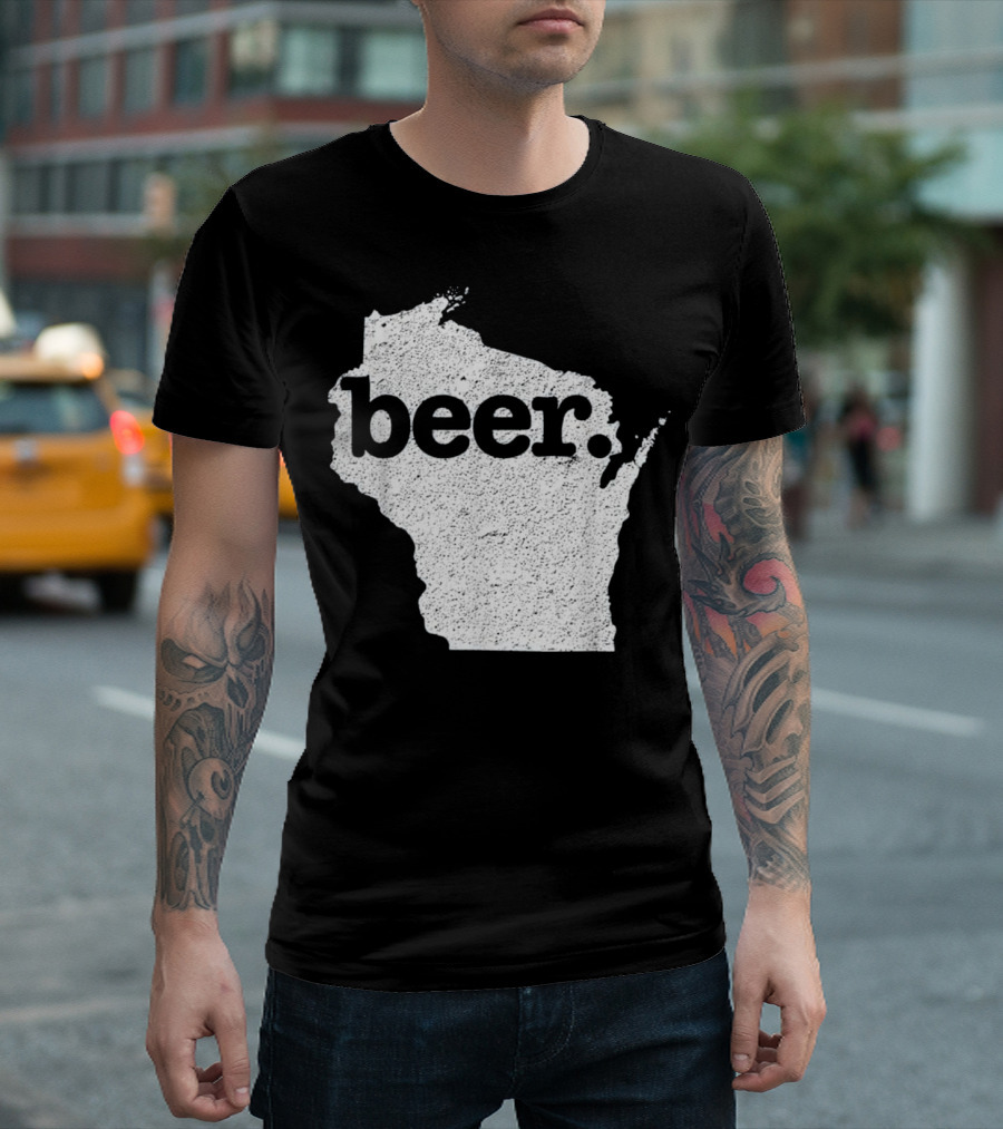 Wisconsin Beer State Love Distress T-Shirt