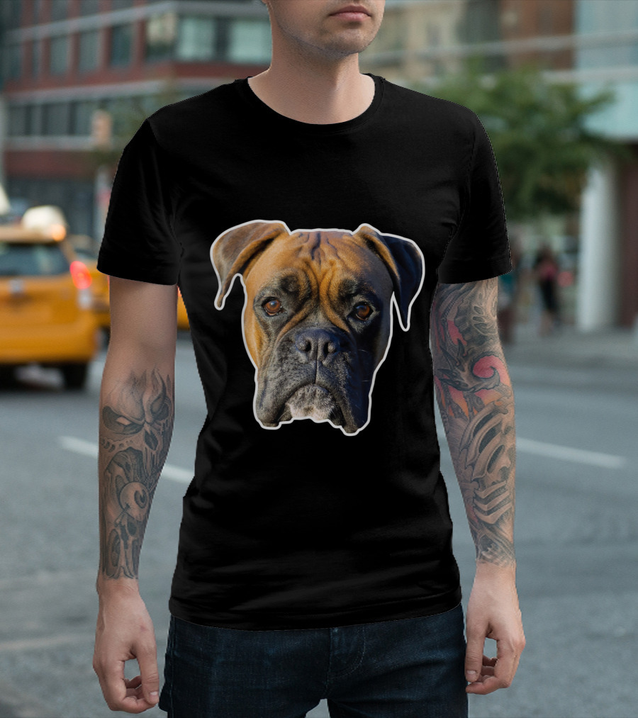 Boxer Face Funny Dog Lovers T-Shirt