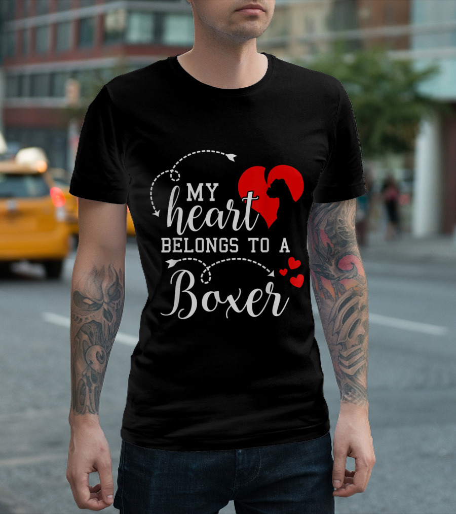 My Heart Belongs to a Boxer T-Shirt